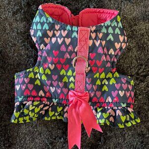 Dog Harness Padded, XS, Colorful Hearts